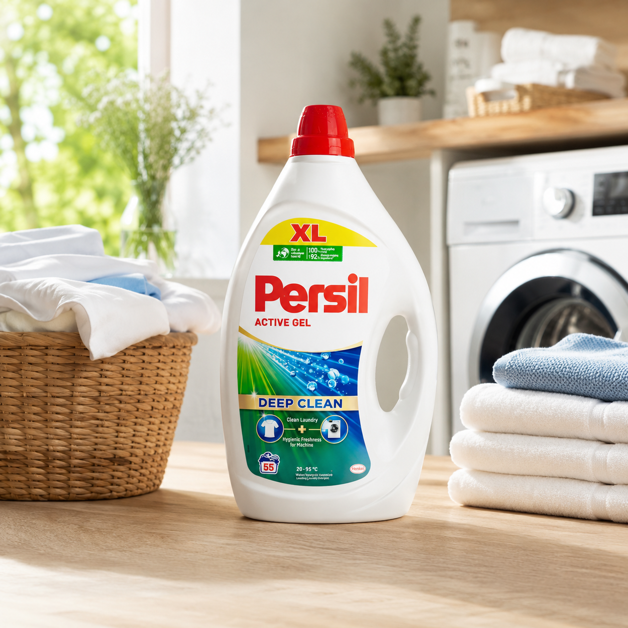 Persil Active Gel Deep Clean Detergent Lichid Rufe 2.475 L 55 Spălări [2]