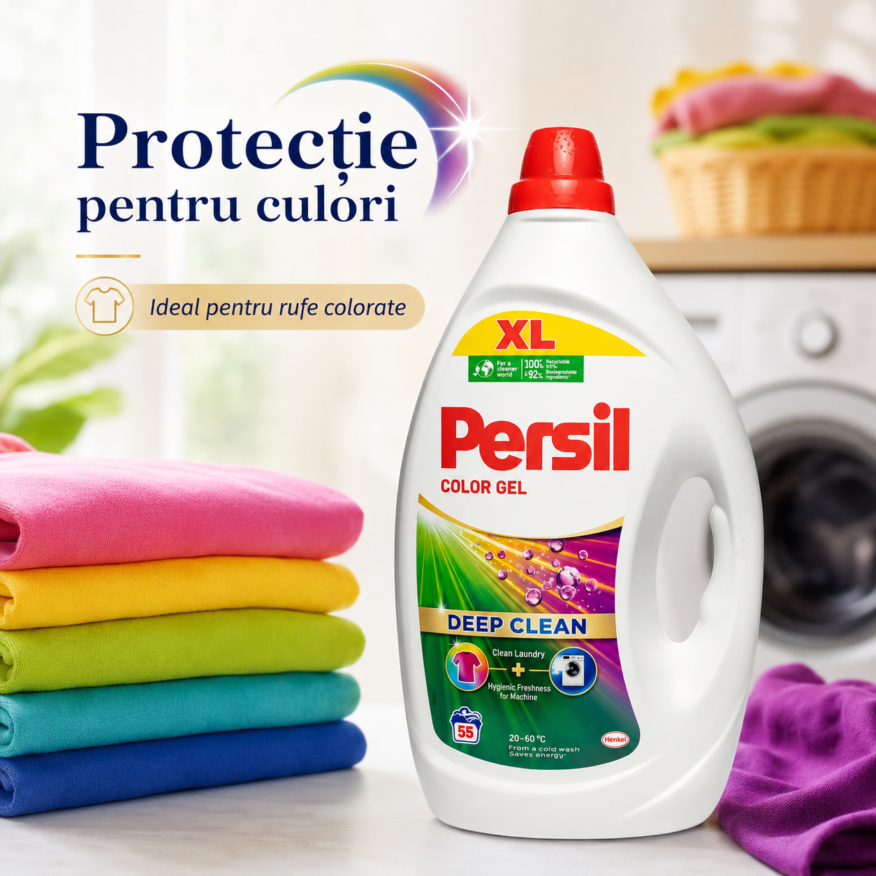 Persil Color Gel Deep Clean Detergent Lichid Rufe Colorate 2.475 L 55 Spălări [4]