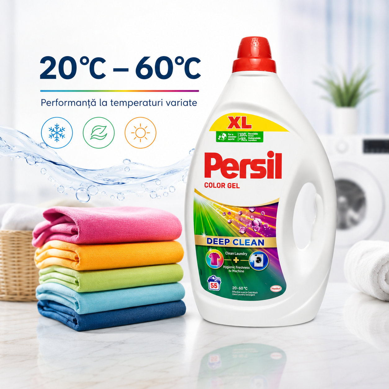 Persil Color Gel Deep Clean Detergent Lichid Rufe Colorate 2.475 L 55 Spălări [5]