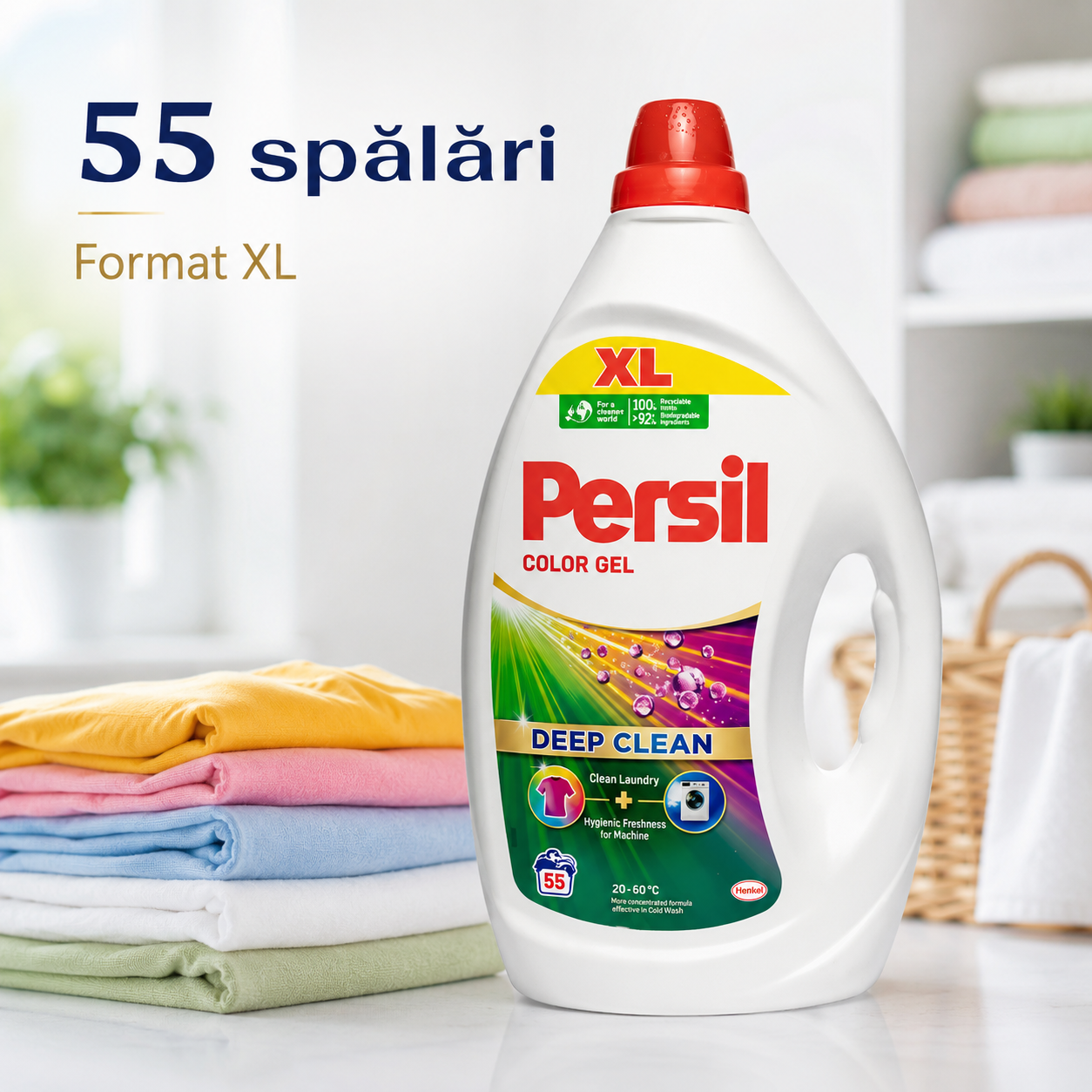 Persil Color Gel Deep Clean Detergent Lichid Rufe Colorate 2.475 L 55 Spălări [6]