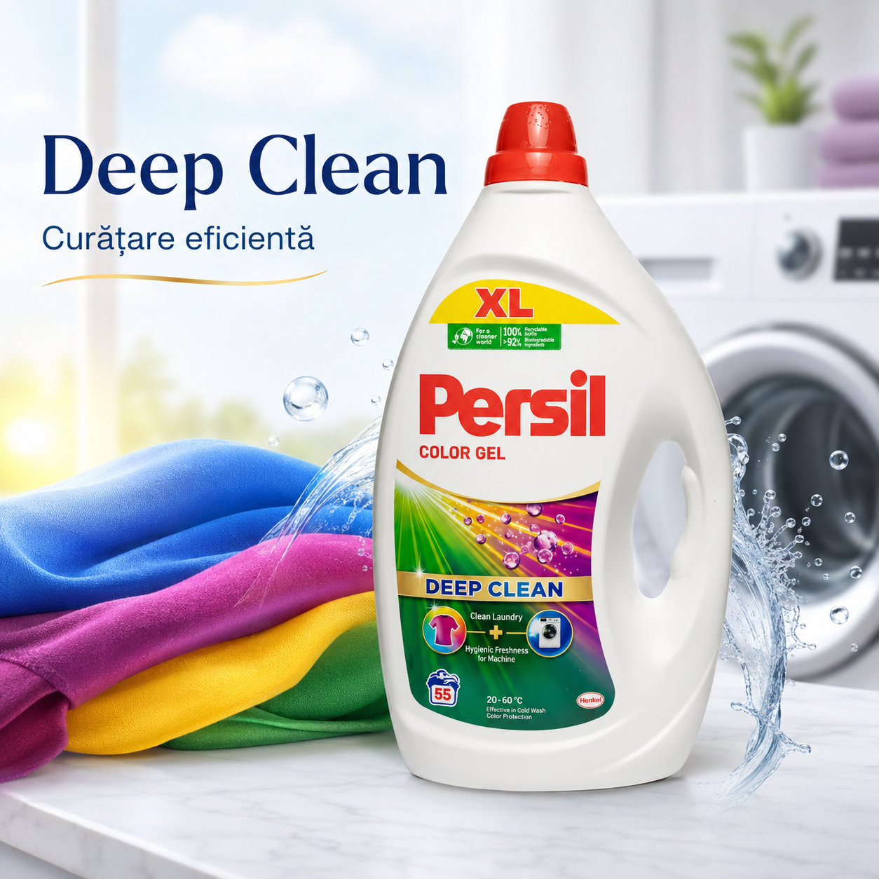 Persil Color Gel Deep Clean Detergent Lichid Rufe Colorate 2.475 L 55 Spălări [3]