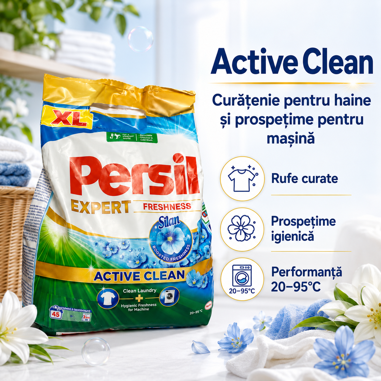 Persil Expert Freshness by Silan Detergent Pudră 3.375 kg 45 Spălări [3]