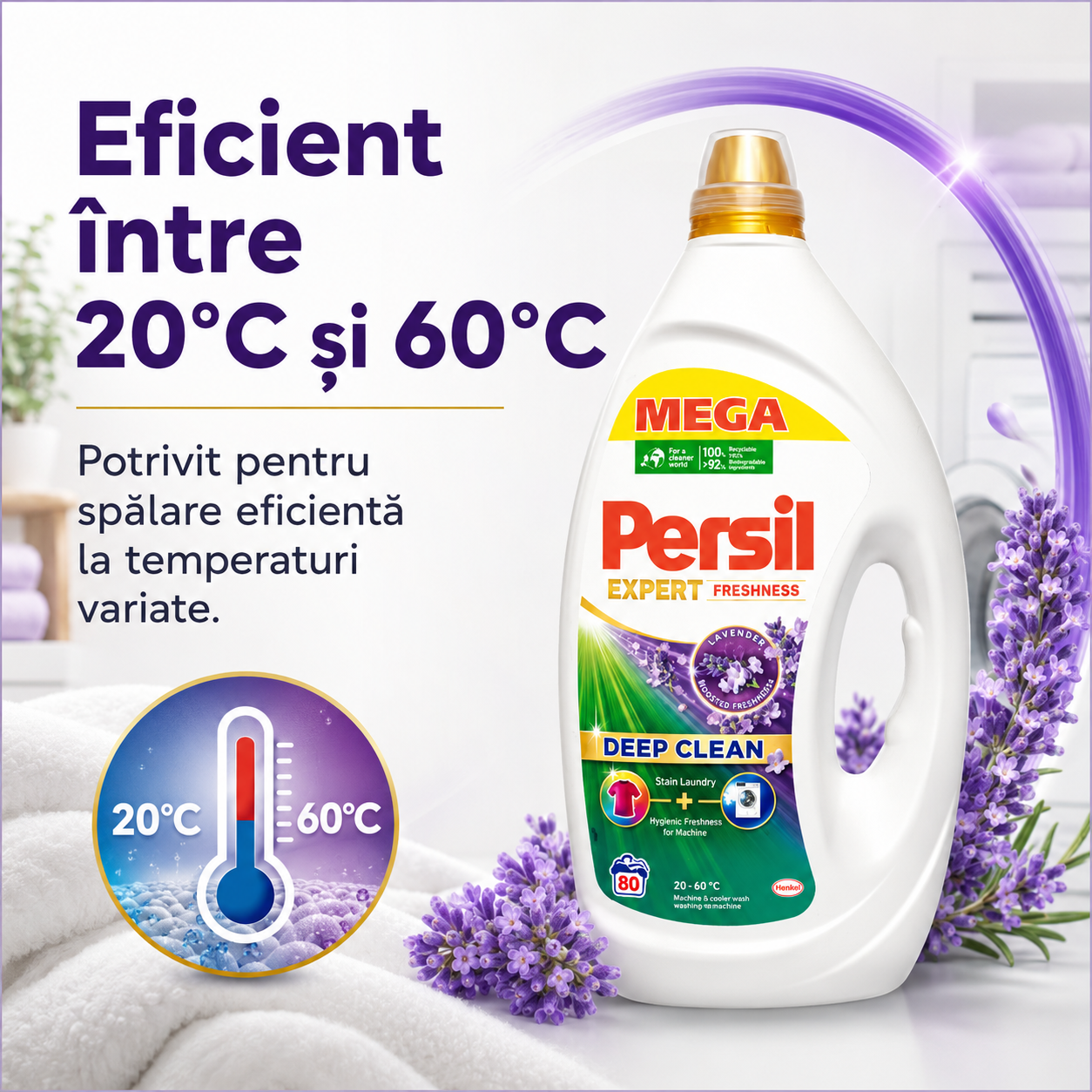 Persil Expert Freshness Lavandă Deep Clean Detergent Lichid 3.6 L 80 Spălări [5]