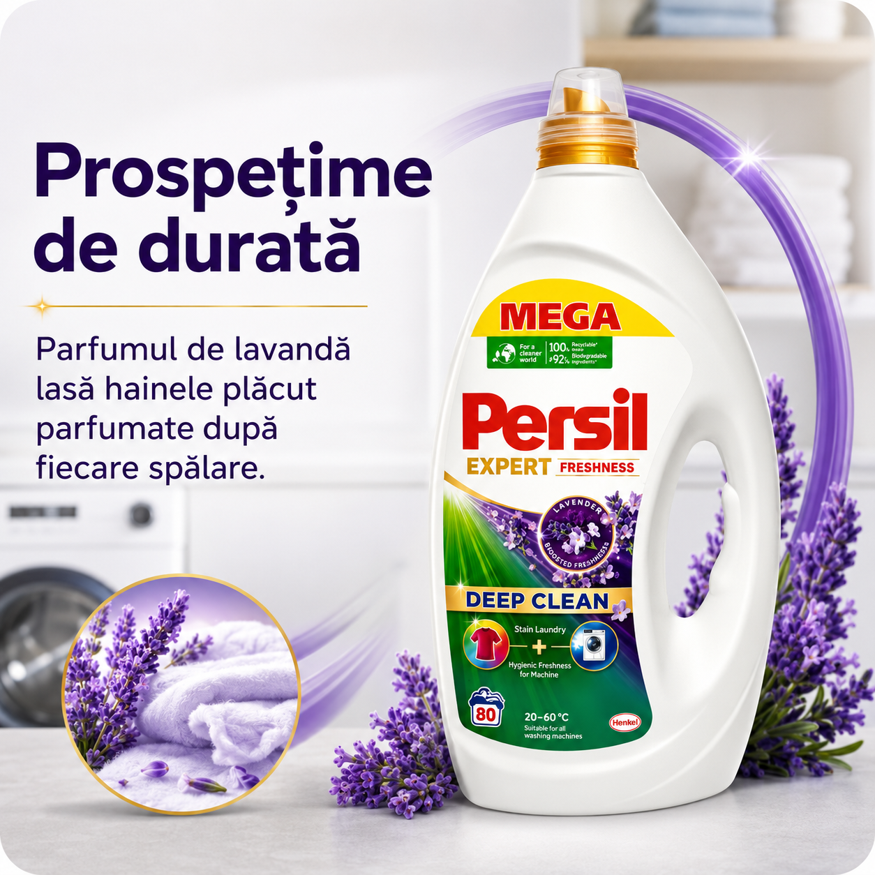Persil Expert Freshness Lavandă Deep Clean Detergent Lichid 3.6 L 80 Spălări [3]
