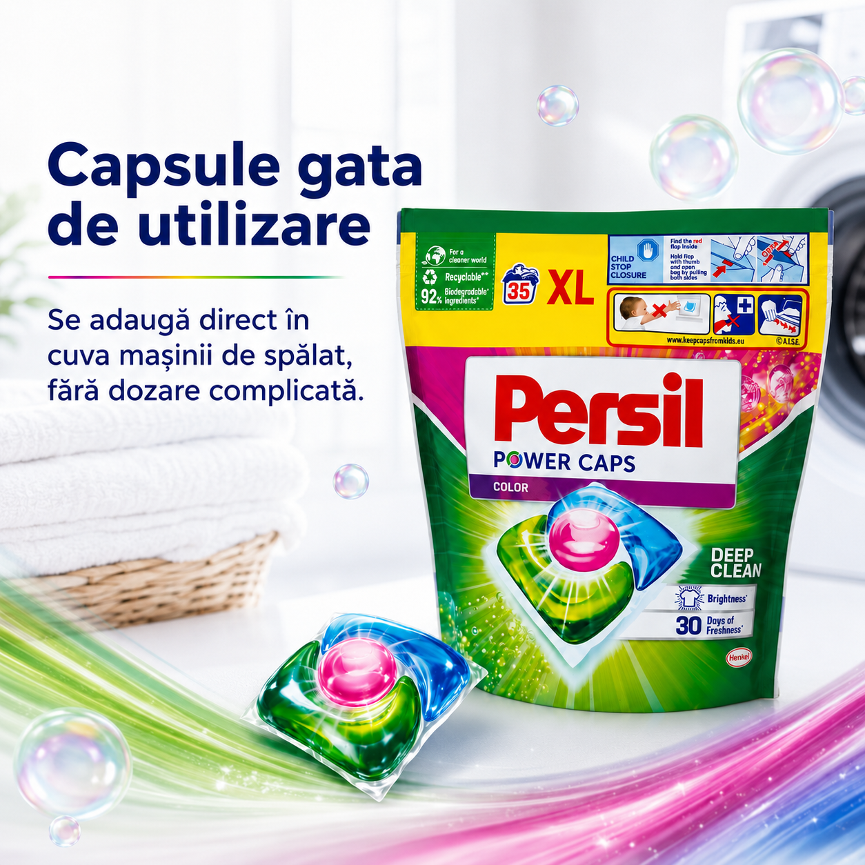 Persil Power Caps Color Capsule Detergent 35 Bucăți [3]