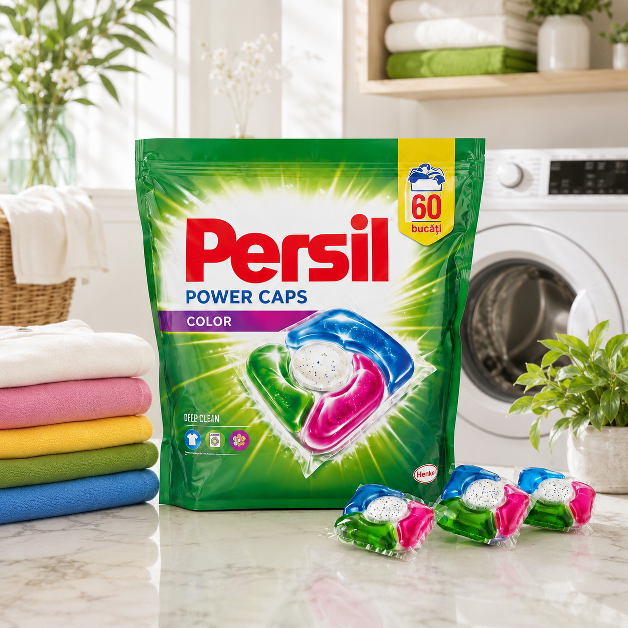 Persil Power Caps Color Capsule Detergent 60 Bucăți [1]