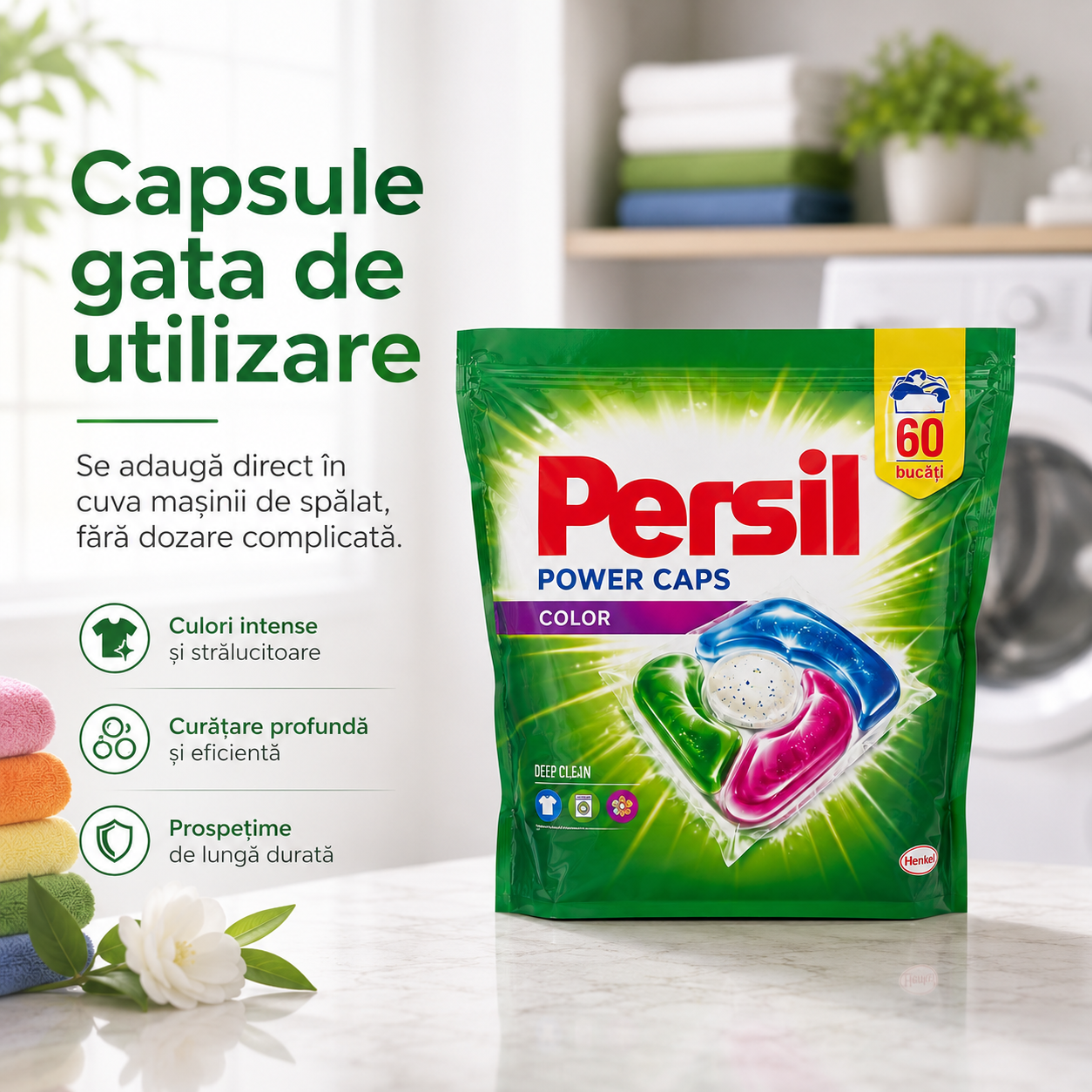 Persil Power Caps Color Capsule Detergent 60 Bucăți [3]