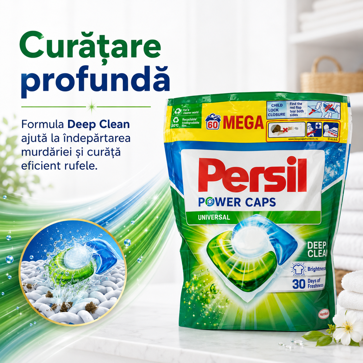 Persil Power Caps Universal Capsule Detergent 60 Bucăți [2]