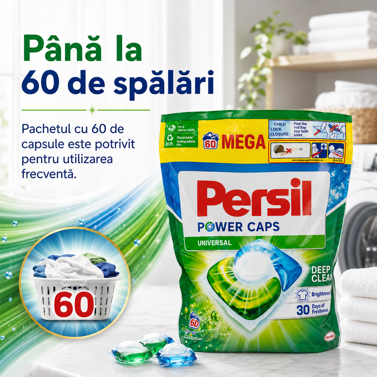 Persil Power Caps Universal Capsule Detergent 60 Bucăți [5]