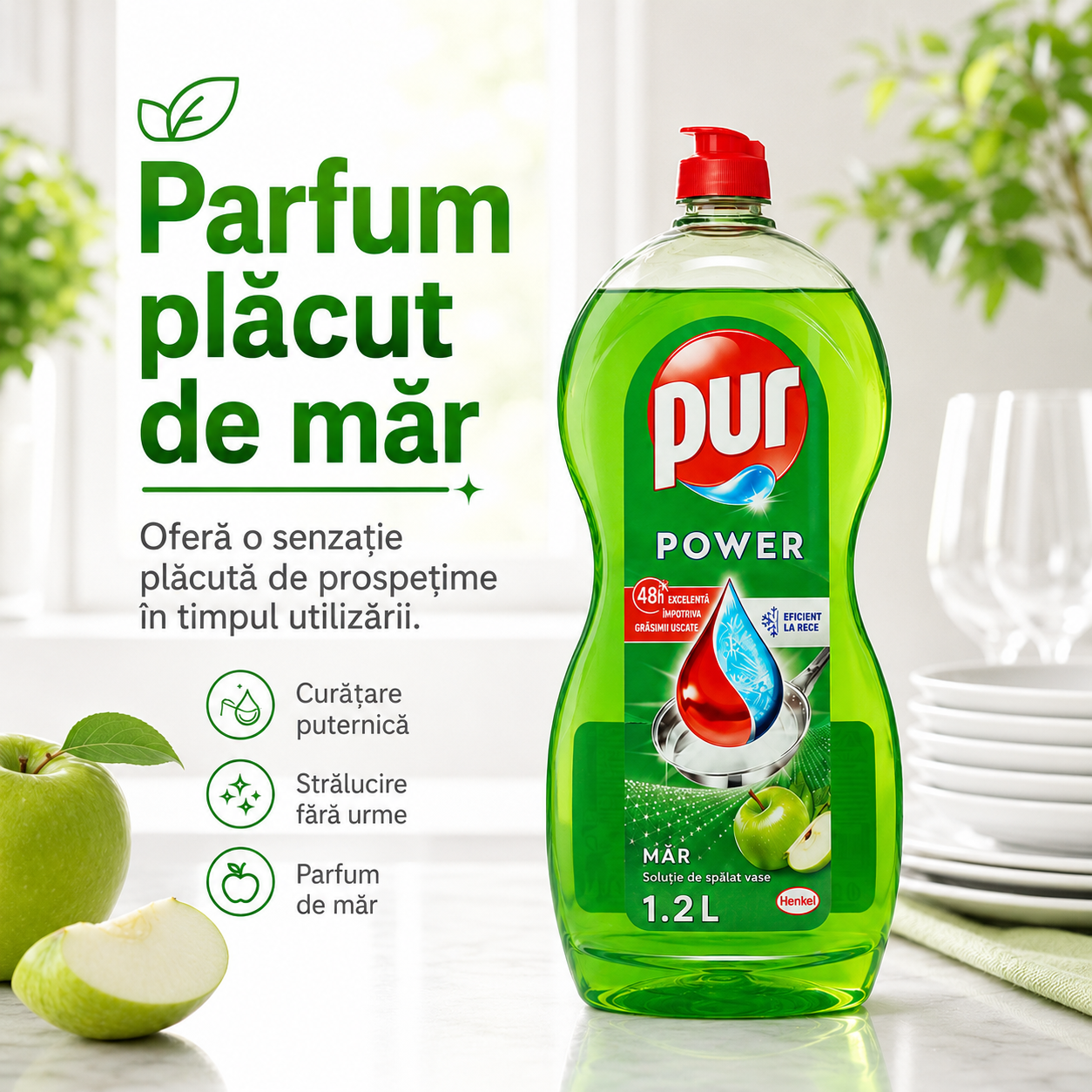 Pur Power Măr Detergent de Vase 1.2 L [3]