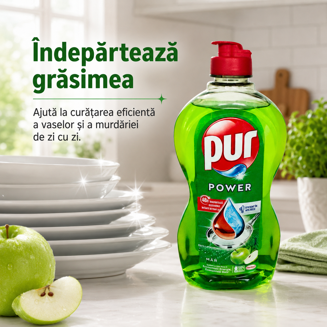 Pur Power Măr Detergent de Vase 450 ml [2]