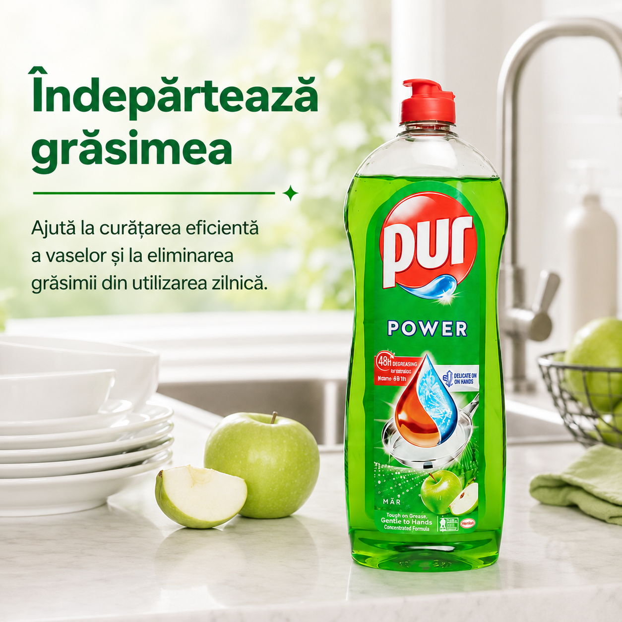 Pur Power Măr Detergent de Vase 750 ml [2]