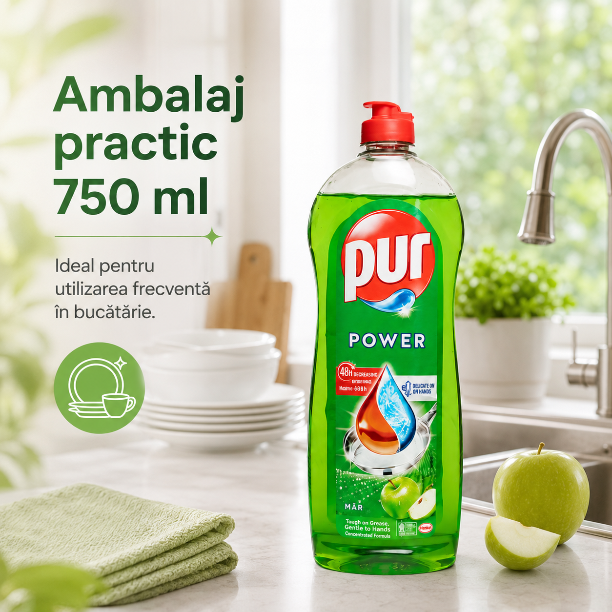 Pur Power Măr Detergent de Vase 750 ml [5]