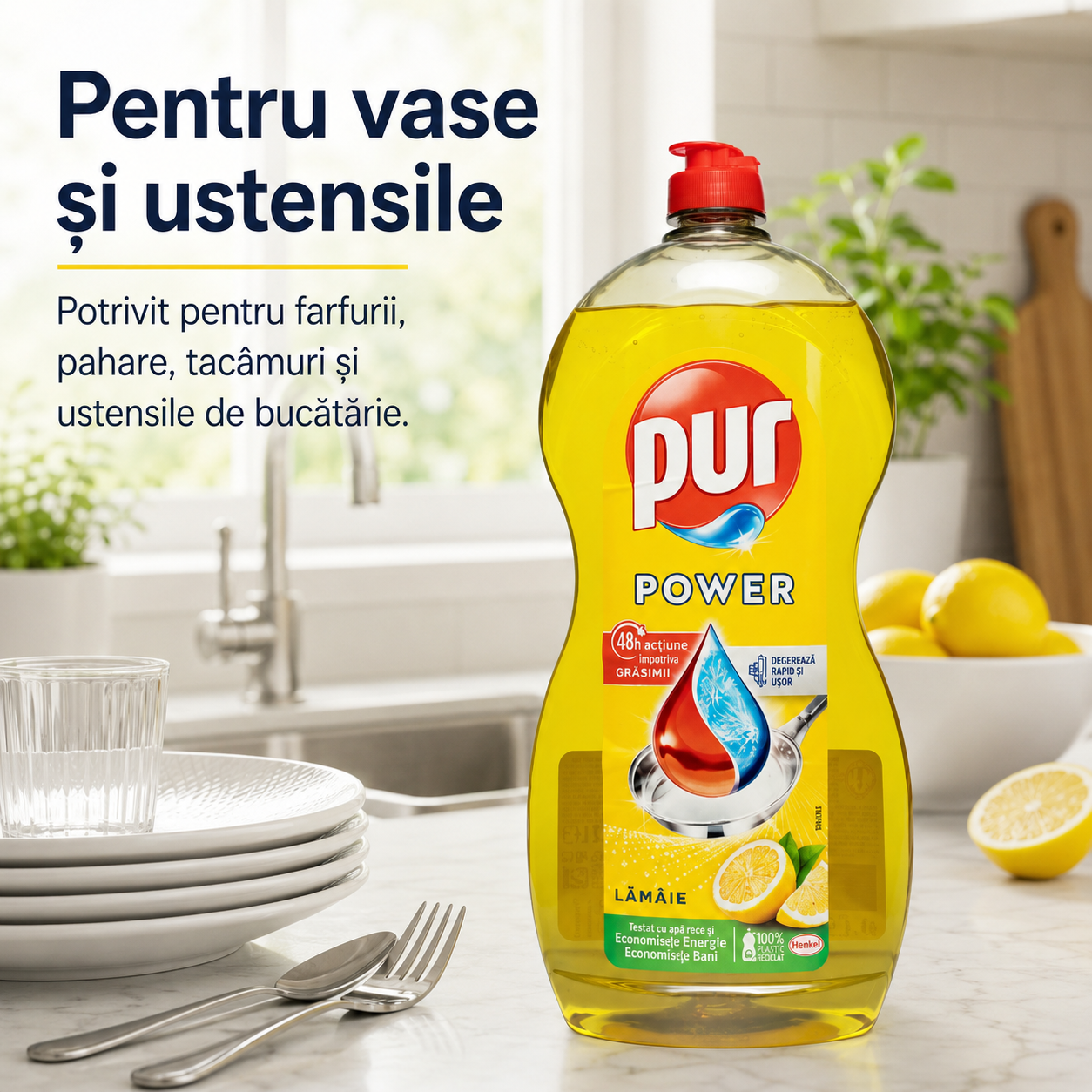 Pur Power Lămâie Detergent de Vase 1.2 L [4]