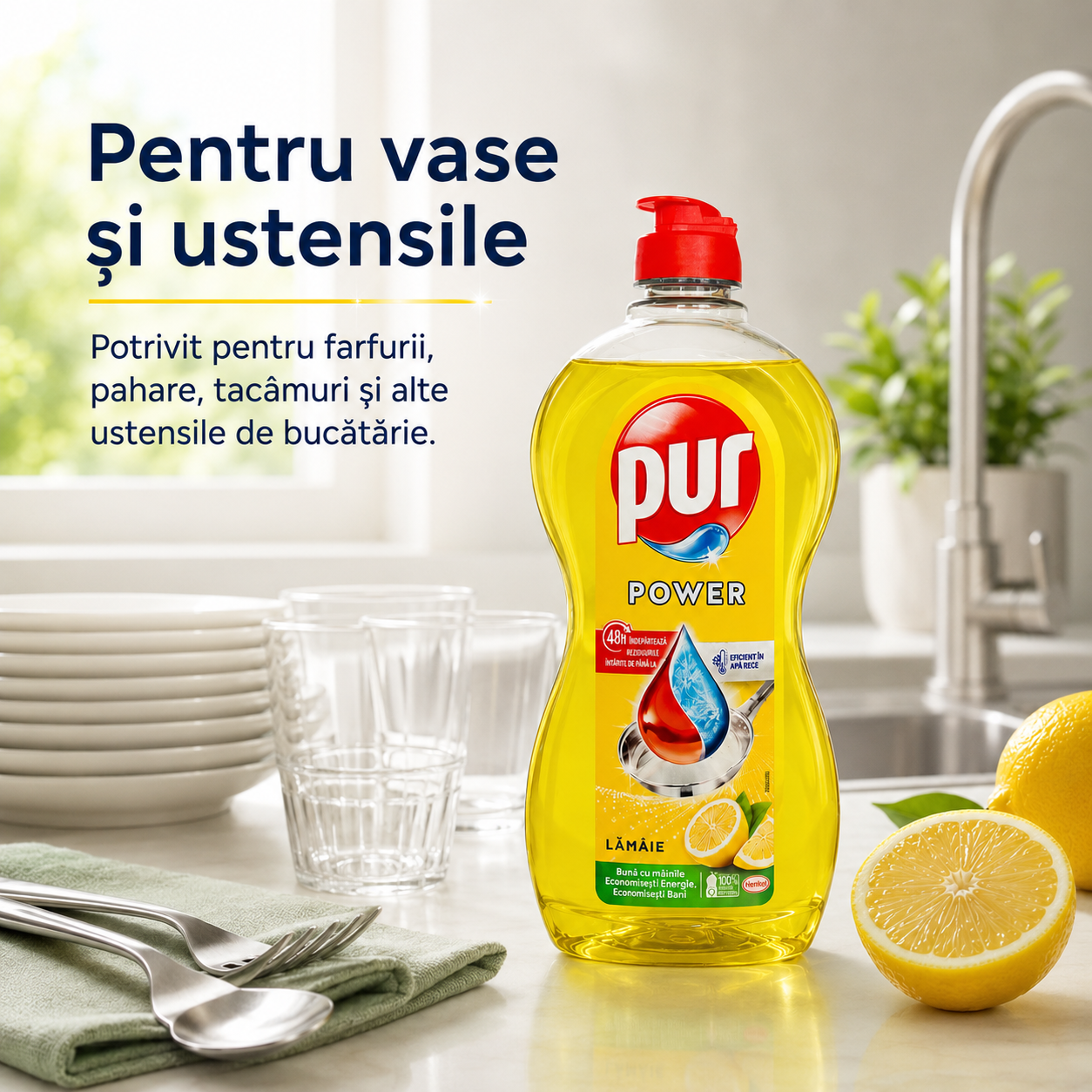 Pur Power Lămâie Detergent de Vase 450 ml [4]