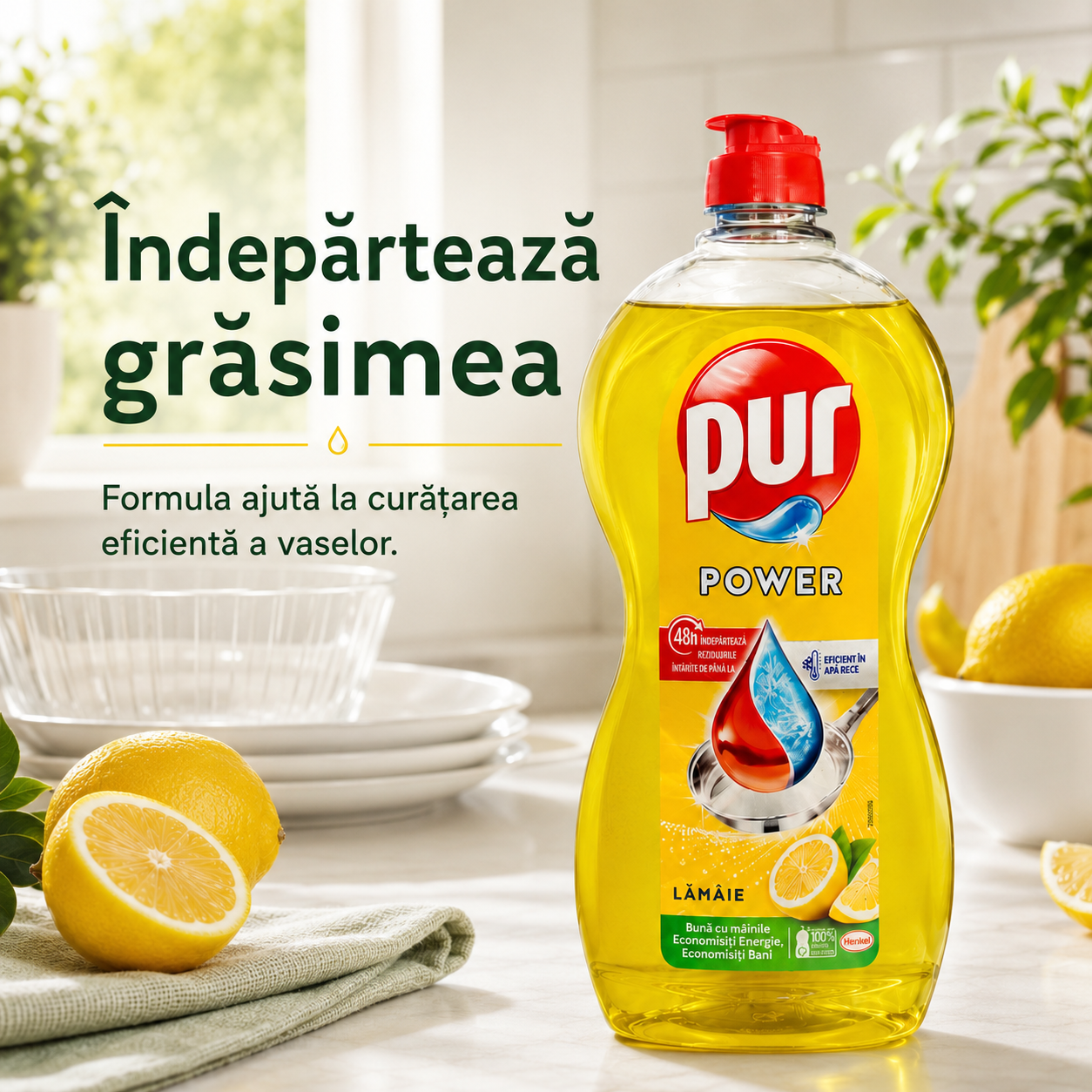 Pur Power Lămâie Detergent de Vase 450 ml [2]