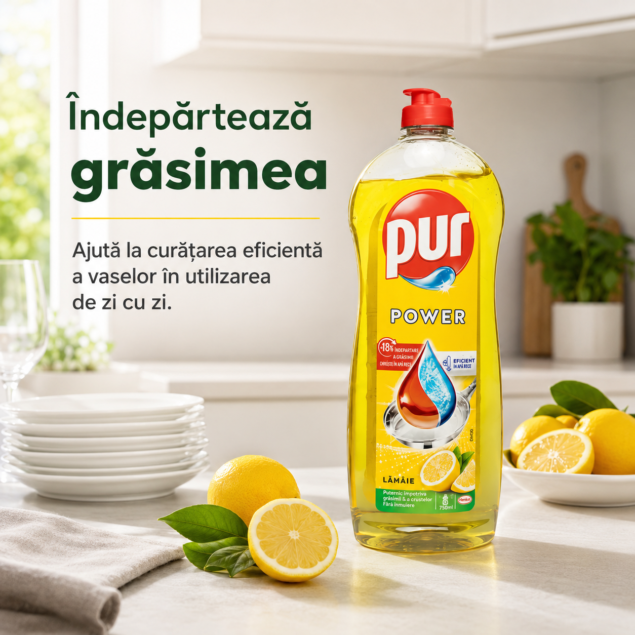 Pur Power Lămâie Detergent de Vase 750 ml [2]