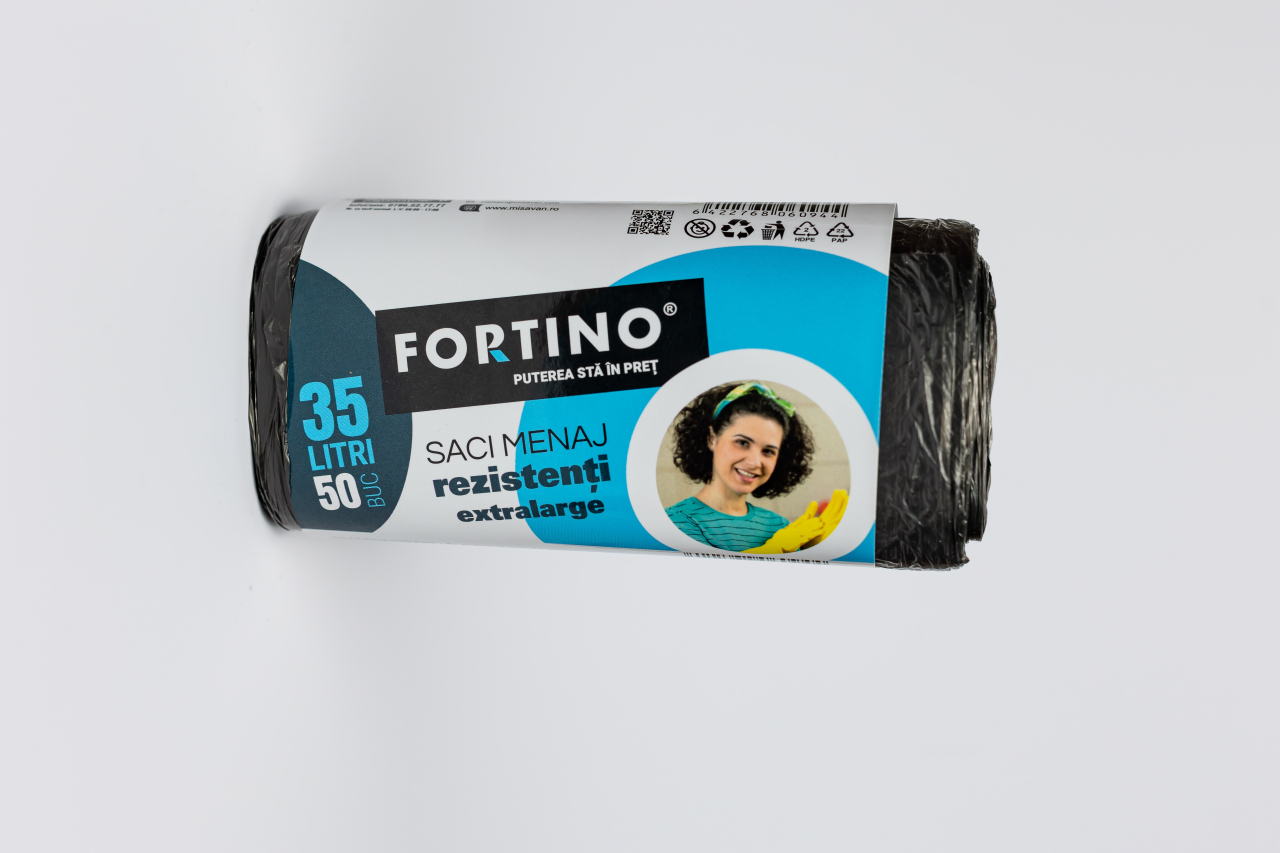 Saci menajeri Fortino 35l, 50buc/set, negri [2]