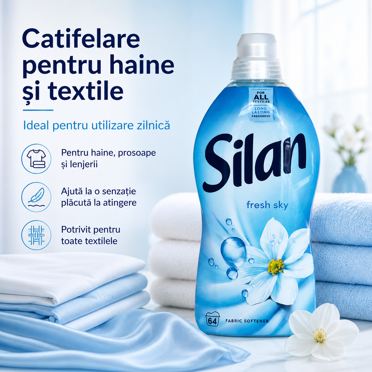 Silan Fresh Sky Balsam de Rufe 1.408 L 64 Spălări [4]