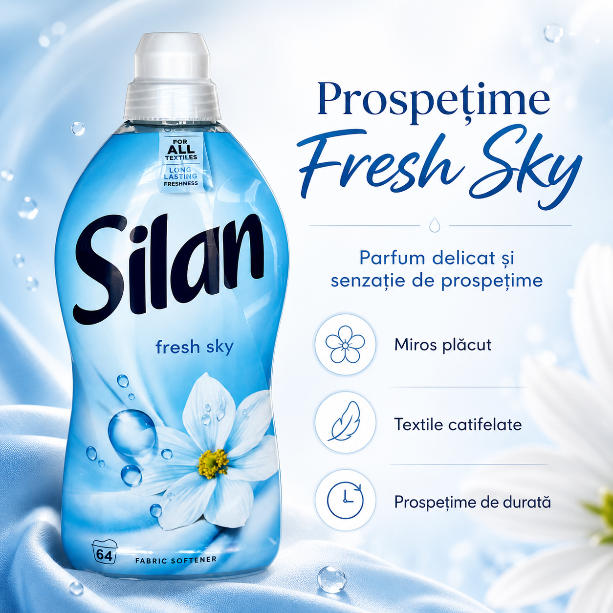 Silan Fresh Sky Balsam de Rufe 1.408 L 64 Spălări [5]