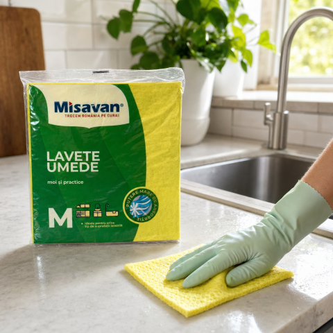 Lavete & bureți - Misavan Lavete Umede Universale Absorbante M 16x17 cm Set 3 Bucăți