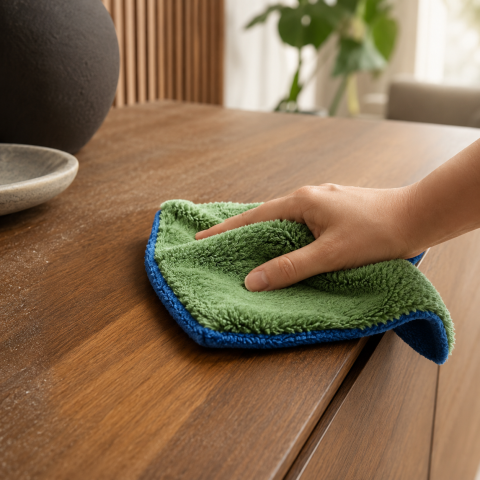 Accesorii curățenie & menaj - Lavetă din microfibră Misavan Magic Duo cu două fețe 23 × 30 cm