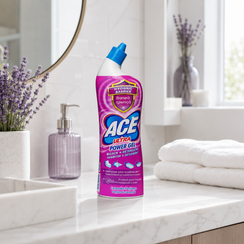 Curățenie baie - ACE Ultra Power Gel Înălbitor și Degresant Lavandă 750 ml