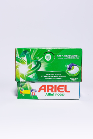 Detergenți și balsam rufe - Ariel All in One Pods Mountain Spring, detergent automat de rufe, capsule, 12 buc