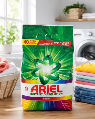 Detergent rufe pudră - Ariel Instant Dissolution Color Detergent Automat de Rufe Pudra 40 Spalari 2.6 kg