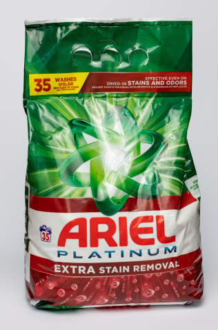 Detergent de rufe pudra - Ariel Extra Stain Removal, detergent automat de rufe, pudra, 35 spalari, 2.27 kg