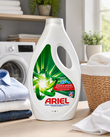 Detergent  rufe lichid - Ariel Mountain Spring Detergent Automat de Rufe Lichid 40 Spalari 1.8 L