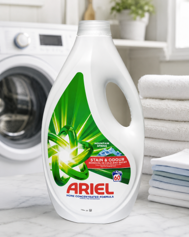 Detergent  rufe lichid - Ariel Mountain Spring Detergent Automat de Rufe Lichid 60 Spalari 2.7 L