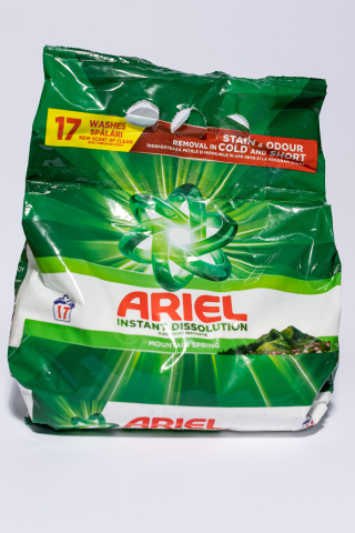 Detergent de rufe pudra - Ariel Mountain Spring, detergent automat de rufe, pudra, 17 spalari, 1.105 kg