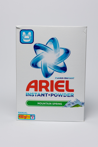 Detergent de rufe pudra - Ariel Mountain Spring, detergent manual de rufe, pudra, 450 g
