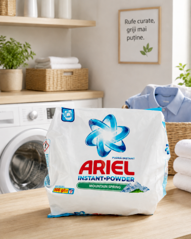 Detergent rufe pudră - Ariel Mountain Spring Detergent Manual de Rufe Pudra 900 g