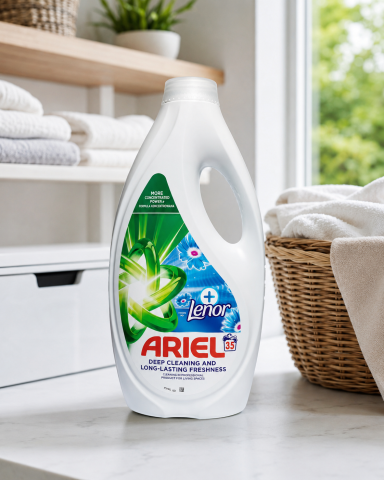 Detergent  rufe lichid - Ariel Touch of Lenor Fresh Air Detergent Automat de Rufe Lichid 35 Spalari 1.575 L