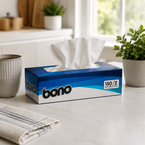 Șervețele de hârtie - Bono Șervețele Hârtie 2 Straturi 150 Bucăți