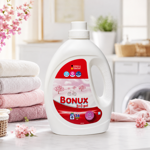 Detergent  rufe lichid - Bonux 3 în 1 Pure Magnolia Detergent Automat de Rufe Gel 36 Spălări 1.8 L