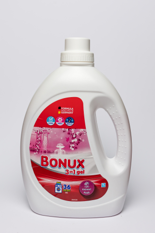 Detergenți și balsam rufe - Bonux 3 in 1 Radiant Rose, detergent automat de rufe, gel, 36 spalari, 1.8 L
