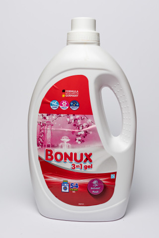 Detergenți și balsam rufe - Bonux 3 in 1 Radiant Rose, detergent automat de rufe, gel, 54 spalari, 2.7 L