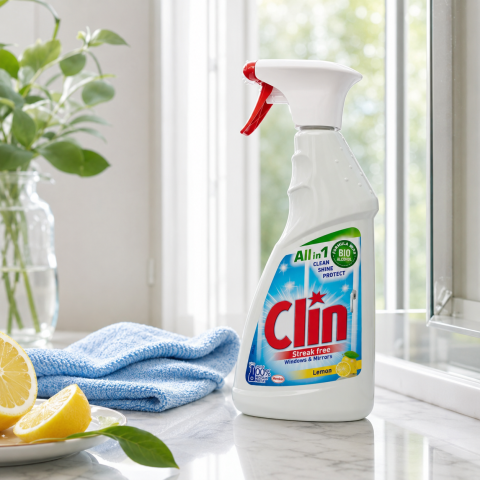 Soluții curățare geamuri - Clin Lemon Soluție pentru Geamuri și Oglinzi 500 ml