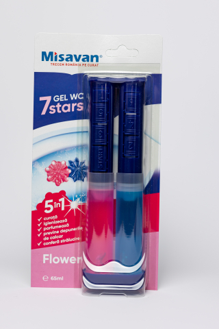 Produse curatare baie - Misavan odorizant gel toaleta 7Stars, Flower, 65ml