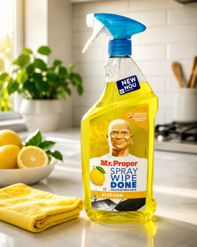 Soluții curățare bucătărie - Mr Proper Spray Degresant pentru Bucatarie Lemon 800 ml