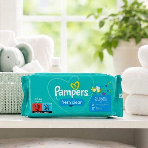 Îngrijire bebeluși & copii - Pampers Fresh Clean Șervețele Umede Copii 52 Bucăți