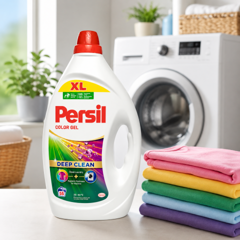 Detergent  rufe lichid - Persil Color Gel Deep Clean Detergent Lichid Rufe Colorate 2.475 L 55 Spălări