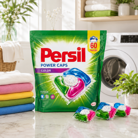 Capsule detergent rufe - Persil Power Caps Color Capsule Detergent 60 Bucăți