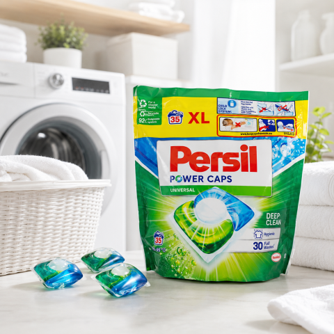 Capsule detergent rufe - Persil Power Caps Universal Capsule Detergent 35 Bucăți