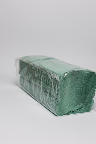 Prosoape hartie pliate - Prosoape hartie pliate V, Standard, verde, 1 strat, 20 set/bax, 180 buc/set