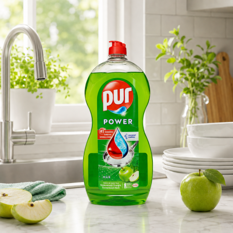 Curățenie bucătărie - Pur Power Măr Detergent de Vase 1.2 L