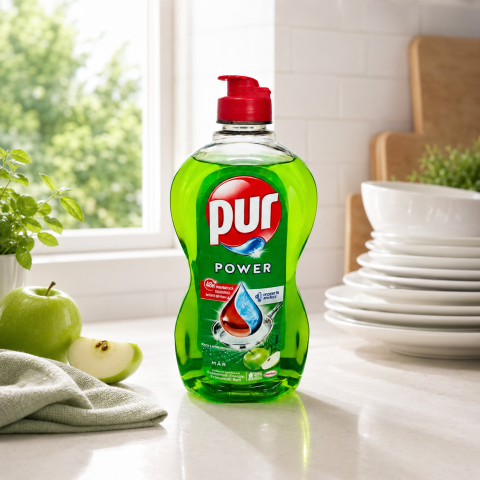 Curățenie bucătărie - Pur Power Măr Detergent de Vase 450 ml
